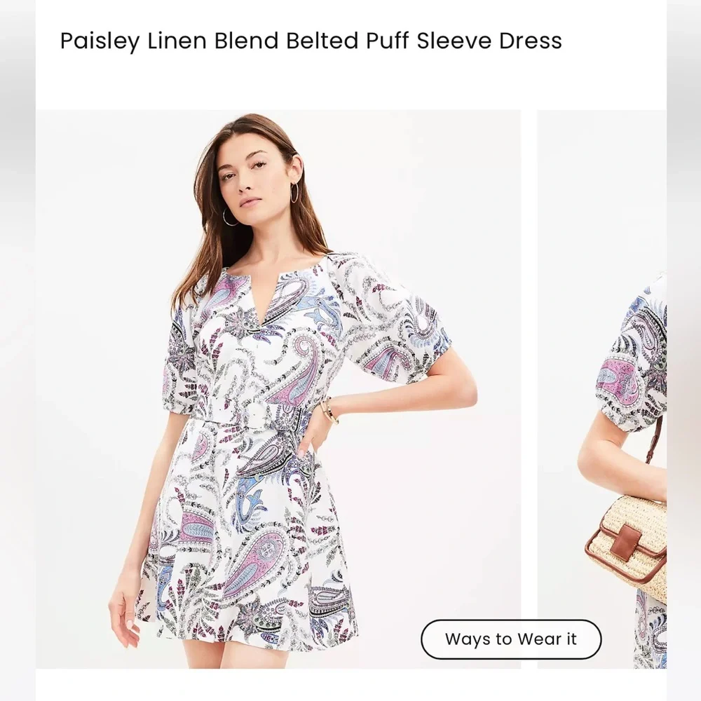 LOFT Linen blend dress - Picture 4 of 4